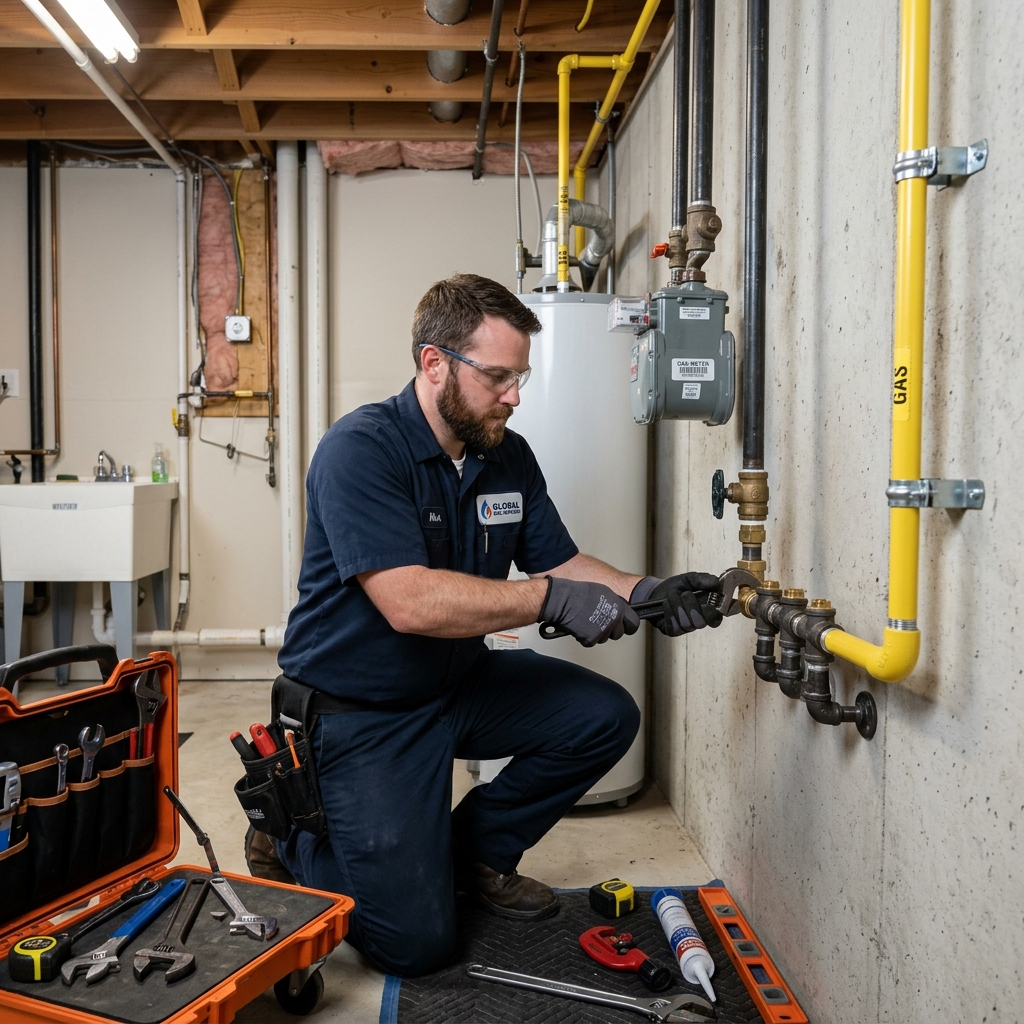 Gas Pipe Setup